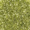 SB18-0014 20 grams of 1.8x1.8mm Silverlined Chartreuse Miyuki Cube Beads