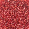 SB18-0010 20 grams of 1.8x1.8mm Silverlined Flame Red Miyuki Cube Beads