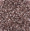 SB18-0012 20 grams of 1.8x1.8mm Silverlined Smoky Amethyst Miyuki Cube Beads