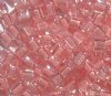10 grams of 4x4mm Colorlined Opaque Mauve Miyuki Cubes