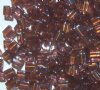 10 grams of 4x4mm Gold Lined Amber Miyuki Cubes
