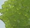 10 grams of 4x4mm Transparent Frost Lime Miyuki Cubes