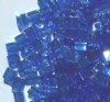 10 grams of 4x4mm Transparent Rainbow Cobalt Miyuki Cubes