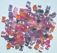 10 grams of 4x4mm Miyuki Cube Beads - Melonberry