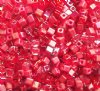 10 grams of 4x4mm Miyuki Cube Beads - All Aflame Mix