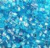 10 grams of 4x4mm Miyuki Cube Beads - Icy Aqua Mix