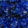 10 grams of 4x4mm Miyuki Cube Beads - Blue Suede Mix