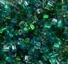 10 grams of 4x4mm Miyuki Cube Beads - Teal We Meet Again Mix