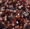 10 grams of 4x4mm Miyuki Cube Beads - Where There's Smoke Mix
