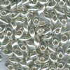 LM1051 - 10 Grams Galvanized Silver 4x7mm Long Miyuki Magatama Drop Beads