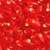 LM0010 - 10 Grams Silverlined Red Flame 4x7mm Long Miyuki Magatama Drop Beads