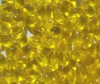 LM0136 - 10 Grams Transparent Yellow 4x7mm Long Miyuki Magatama Drop Beads