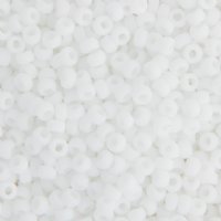 SB6-0402F 22g of Matte Opaque Chalk White 6/0 Miyuki Seed Beads