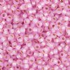 SB-0643 22g of Silverlined Dyed Pink Alabaster 6/0 Miyuki Seed Beads