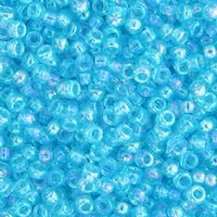 SB6-0260 22g of Transparent Dark Aqua AB 6/0 Miyuki Seed Beads