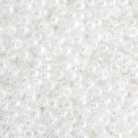 SB-0528 22g of White Pearl Ceylon 6/0 Miyuki Seed Beads