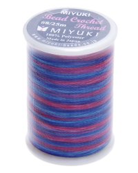 25 Meter Spool Miyuki Crochet Thread - Berry Mix Variegated