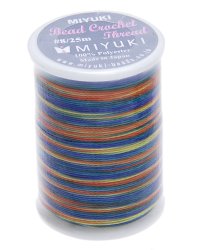 25 Meter Spool Miyuki Crochet Thread - Blue Lagoon Variegated