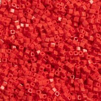 SB18-0408 20 grams of 1.8x1.8mm Opaque Red Miyuki Cube Beads
