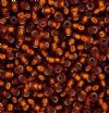 SB11-0005 22g of Silverlined Dark Topaz 11/0 Miyuki Seed Beads