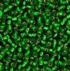 SB11-0016 22g of Silverlined Green 11/0 Miyuki Seed Beads