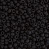 SB11-0401F 22g of Opaque Matte Black 11/0 Miyuki Seed Beads