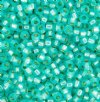 SB11-0571 22g of Aqua Green Alabaster Opal Silverlined 11/0 Miyuki Seed Beads