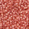 SB11-0642 22g of Silverlined Dyed Salmon Alabaster Opal 11/0 Miyuki Seed Beads