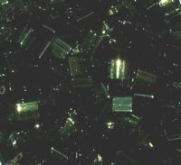 TL0306 5.2 Grams Transparent Olive Green Gold Lustre Two Hole Miyuki Tila Beads