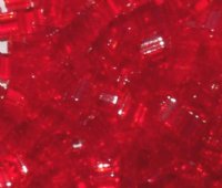 TL0140 5.2 Grams Transparent Red Two Hole Miyuki Tila Beads