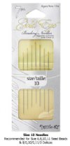 Dazzle-It ! 7pcs of  #10 Gold Eyed Beading Needles