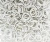 100 6.5mm White Coated Jump Rings