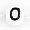 White Glass Number Bead - 0