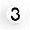 White Glass Number Bead - 3