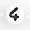 White Glass Number Bead - 4