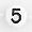 White Glass Number Bead - 5