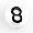 White Glass Number Bead - 8