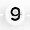 White Glass Number Bead - 9