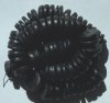 16 inch strand of 16mm Black Coconut Disk Beads