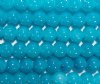 48 8mm Round Neon Aqua Chinese Crystal Beads