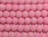 48 8mm Round Neon Light Pink Chinese Crystal Beads