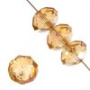 35 6x8mm Faceted Champagne AB Chinese Crystal Donut Beads