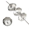 26 8x10mm Faceted Crystal Silver Lustre Chinese Crystal Donut Beads