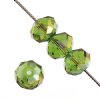 26 8x10mm Faceted Emerald AB Chinese Crystal Donut Beads