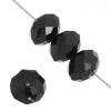 35 6x8mm Faceted Jet Chinese Crystal Donut Beads