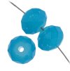 35 6x8mm Faceted Neon Blue Chinese Crystal Donut Beads