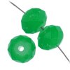 35 6x8mm Faceted Neon Green Chinese Crystal Donut Beads