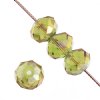 35 6x8mm Faceted Olive AB Chinese Crystal Donut Beads
