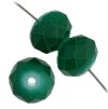 35 6x8mm Faceted Emerald Opal Chinese Crystal Donut Beads