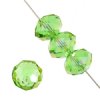 35 6x8mm Faceted Peridot AB Chinese Crystal Donut Beads